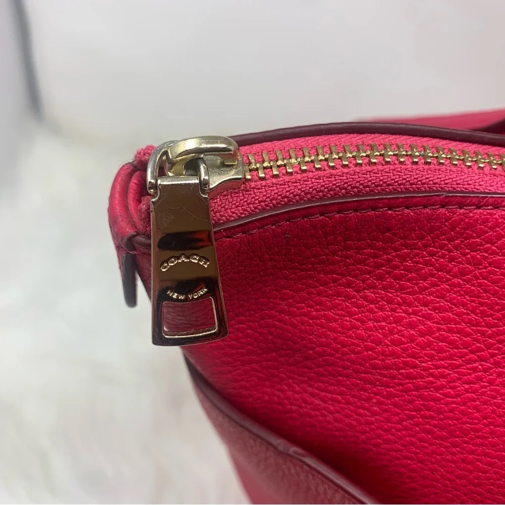 Coach Hot Pink Leather Tote Bag - Picture 10 of 15